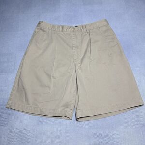 Polo by Ralph Lauren Light Brown Pleated Chino Cotton Tyler Shorts Men's Sz 33**